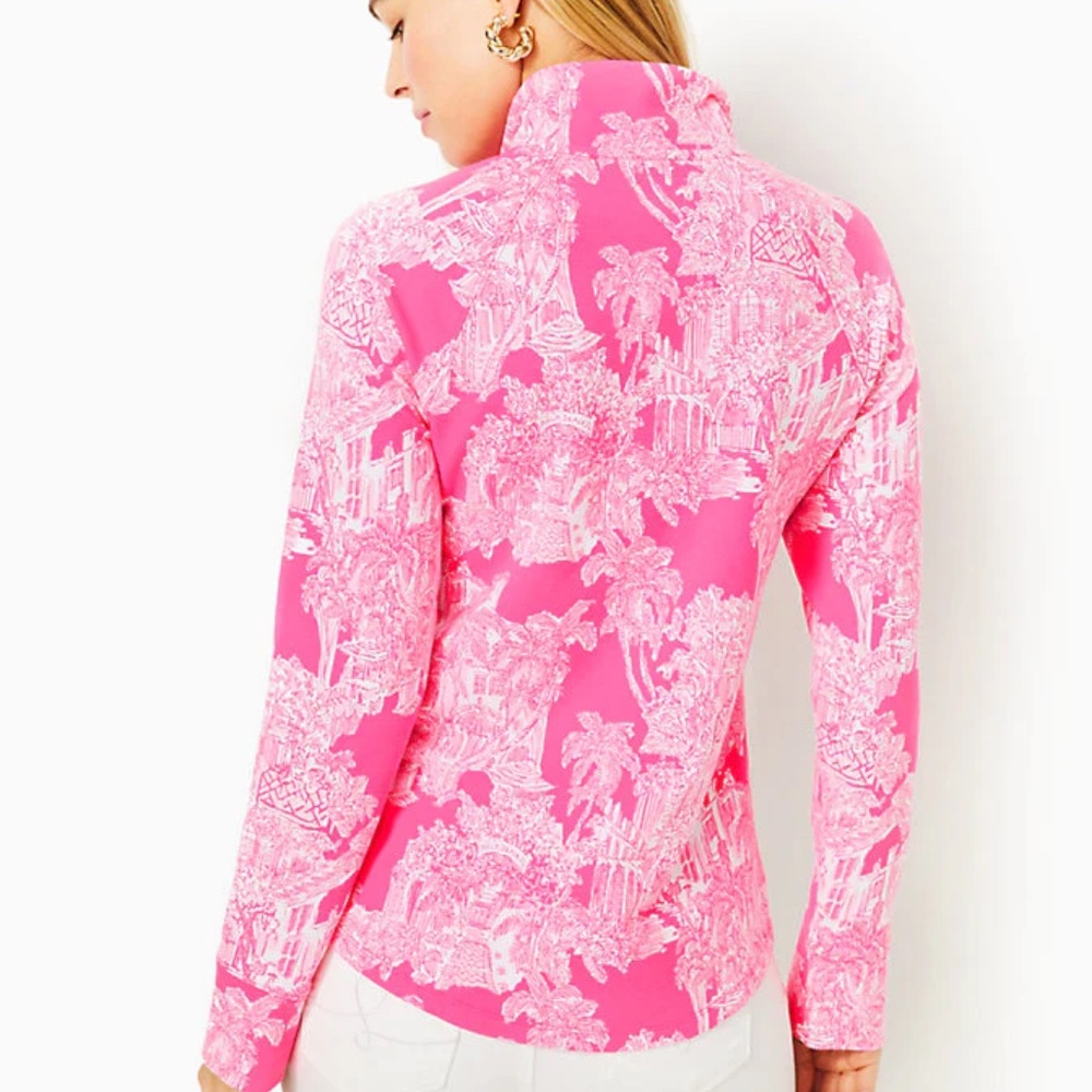 Lilly Pulitzer Roxie Pink Pb Anniversary Toile UPF 50+ Skipper Popover size XS - Picture 11 of 12